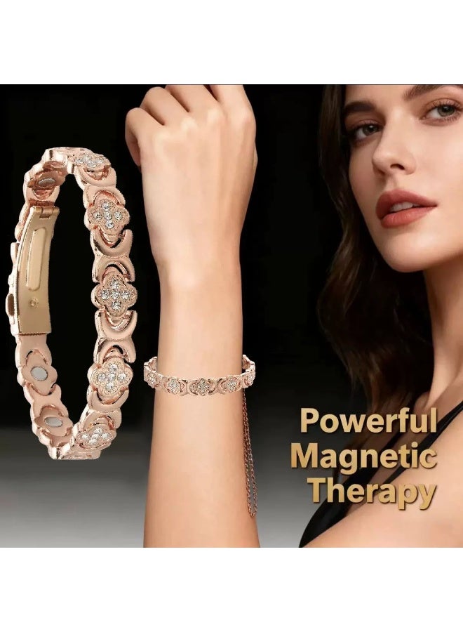 Ultra Magnetic Pure Copper Bracelet for Women, 3500 Gauss Magnets, Sleep Aid, Improves Complexion, Smoother Skin, Adjustable - Image 5